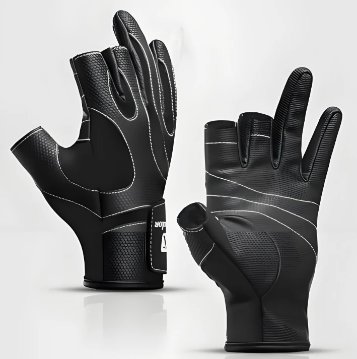 Fleece-lined Fishing Three-finger Gloves